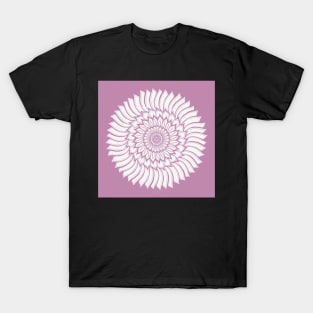 Lovely Lilac Leafy Mandala - Intricate Digital Illustration - Colorful Vibrant and Eye-catching Design for printing on t-shirts, wall art, pillows, phone cases, mugs, tote bags, notebooks and more T-Shirt